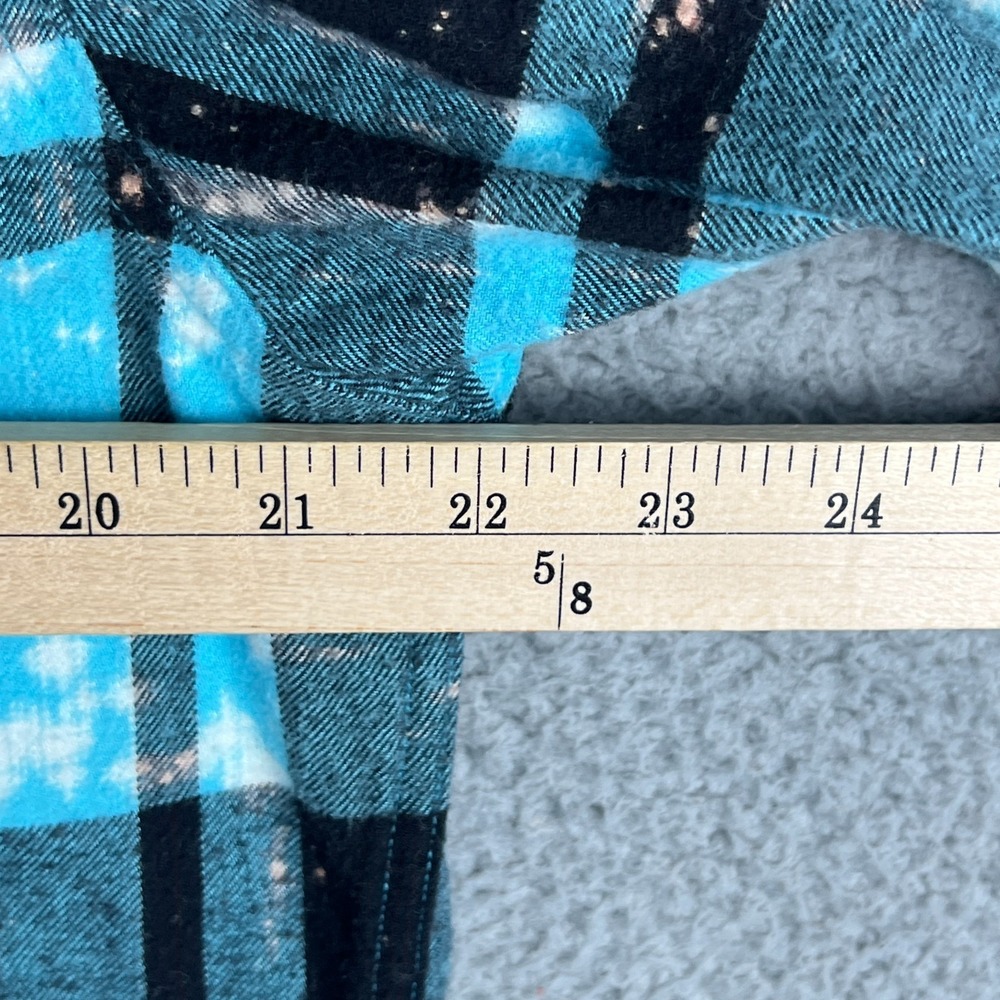 Angry Minnow Soft Brushed Flannel Shirt Smokey the Bear Men's Large Blue Plaid - Picture 10 of 12